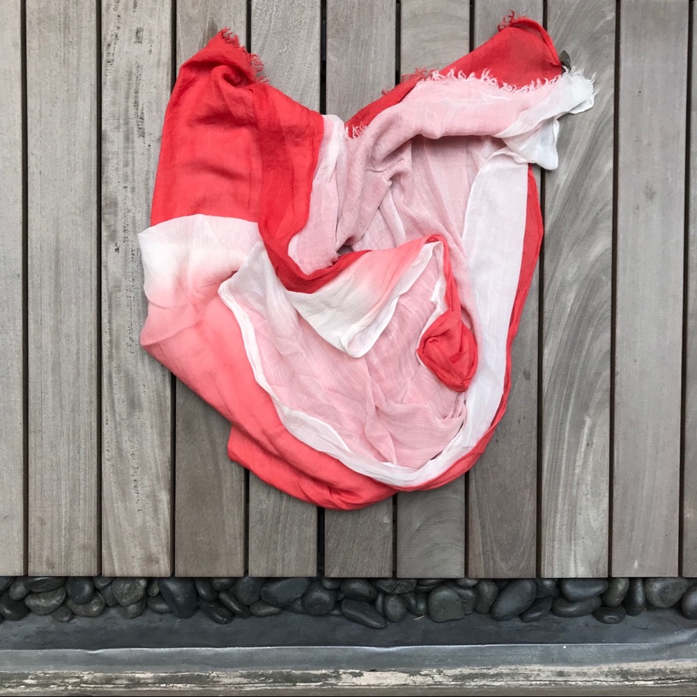 TOMMY BAHAMA Orange & White Tye Dye Scarf